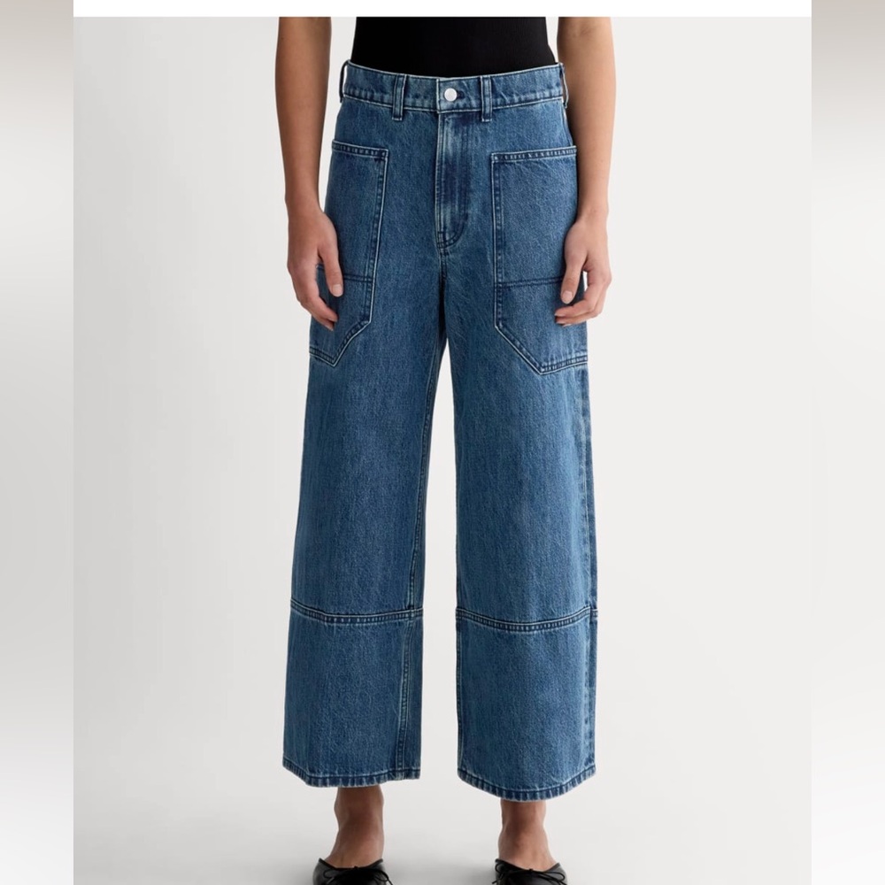 Everlane The Way High Gardener Cropped Jean Blue Size 29R Like New